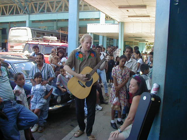 Ben at bus station.